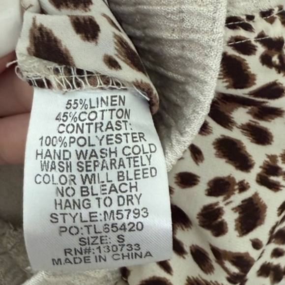 Umgee leopard print jogger pants with a drawstring waist Women's small - Picture 5 of 5